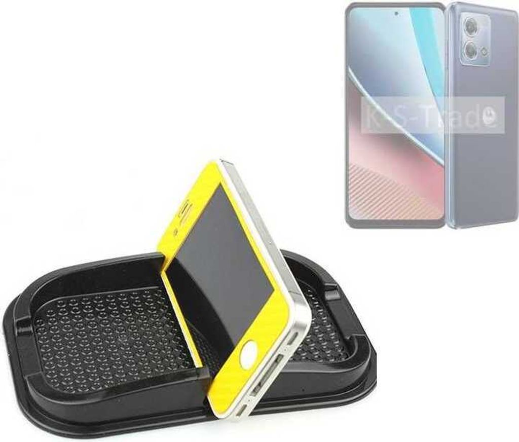 K-S-Trade Auto Anti Rutsch Matte Smartphone-Halter kompatibel mit Motorola Moto G Stylus (2023) Haft Pad Armaturenbrett Handy-Halterung Silikon