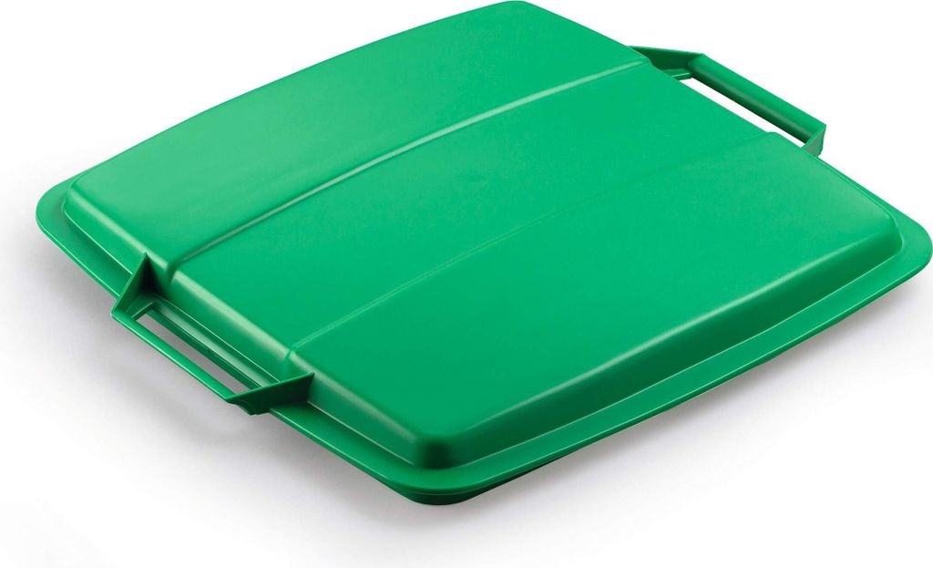 DURABLE Víko pro koš DURABIN® 90L, ?tvercové, zelená, Obrázek produktu 