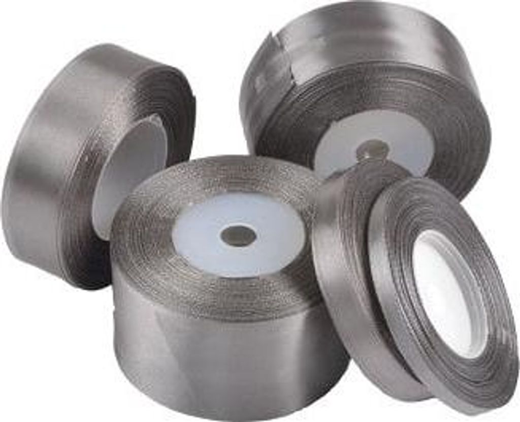 Satinband zum Verpacken von Geschenken Dekoratives Band Silber 38 mm 32 m
