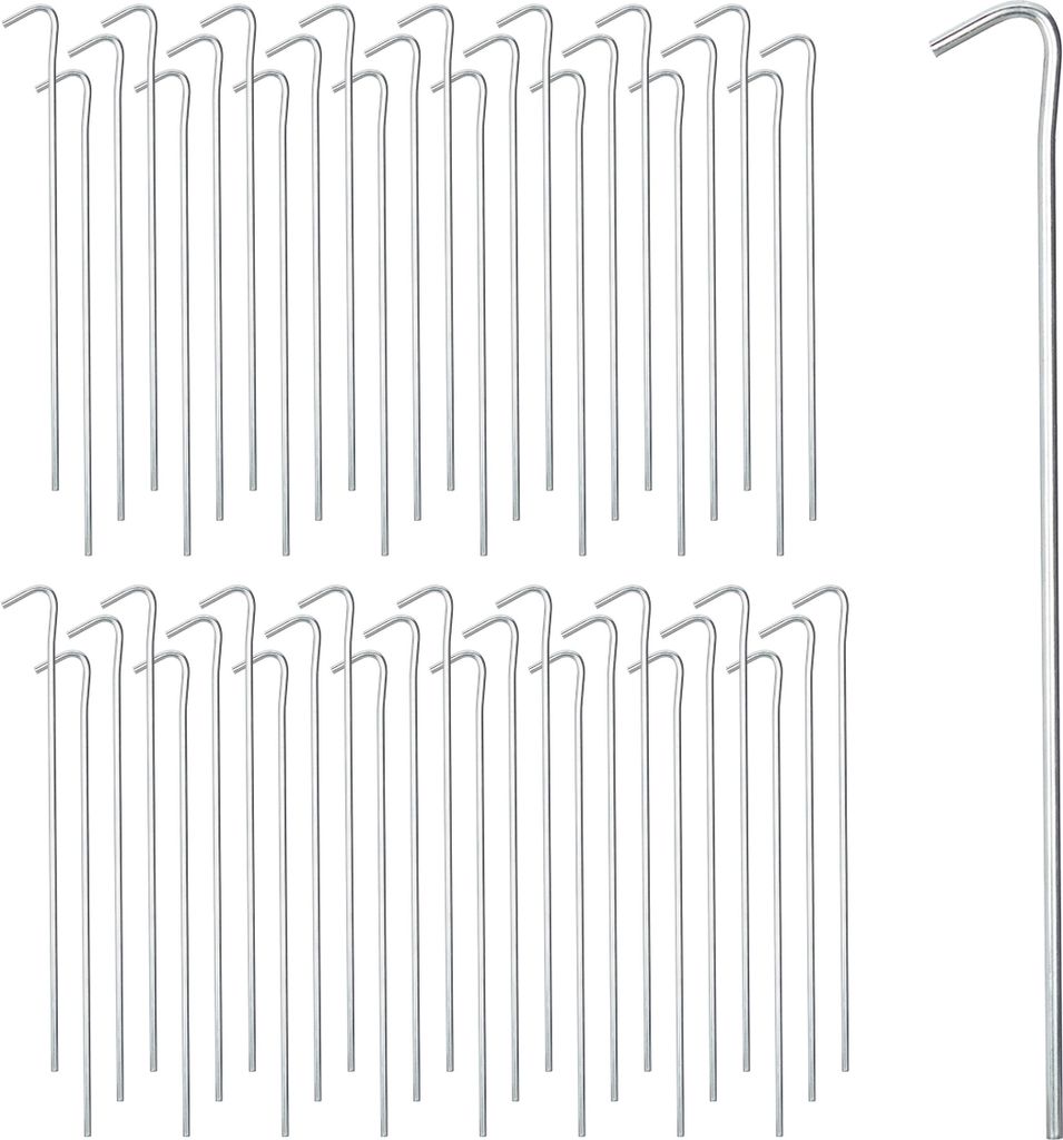 Picchetti per tende Relaxdays, set da 100 pezzi, picchetti Immagine del prodotto 