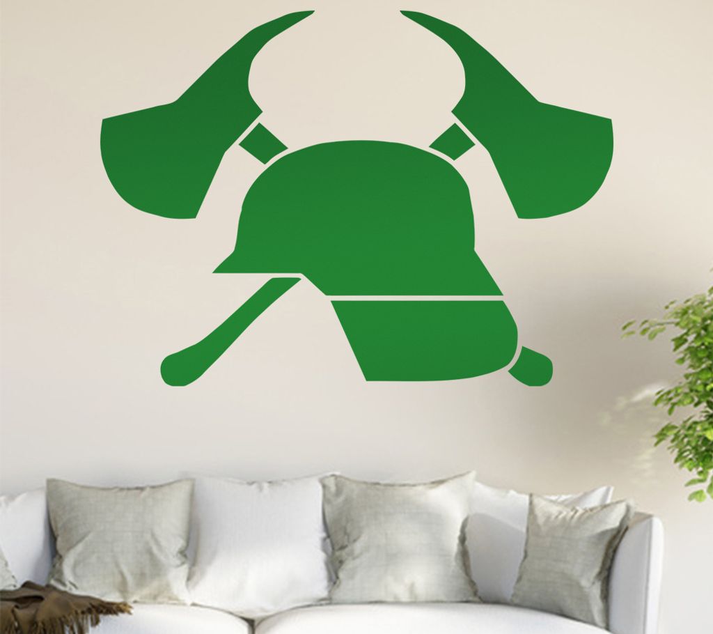 Feuerwehr Wandtattoo in 6 Größen - Wandaufkleber Wall Sticker - Dekoration, Küche, Wohnzimmer, Schlafzimmer, Badezimmer