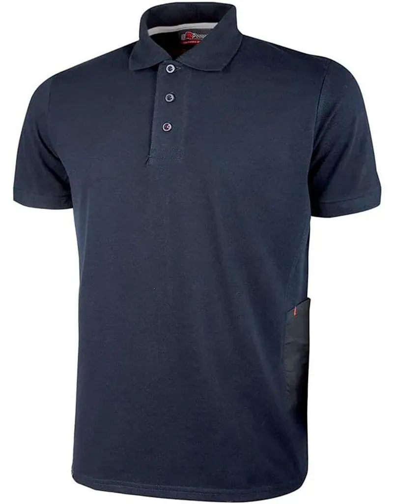 Polo Gap ajusté en coton piqué bleu foncé taille L, confort et style moderne