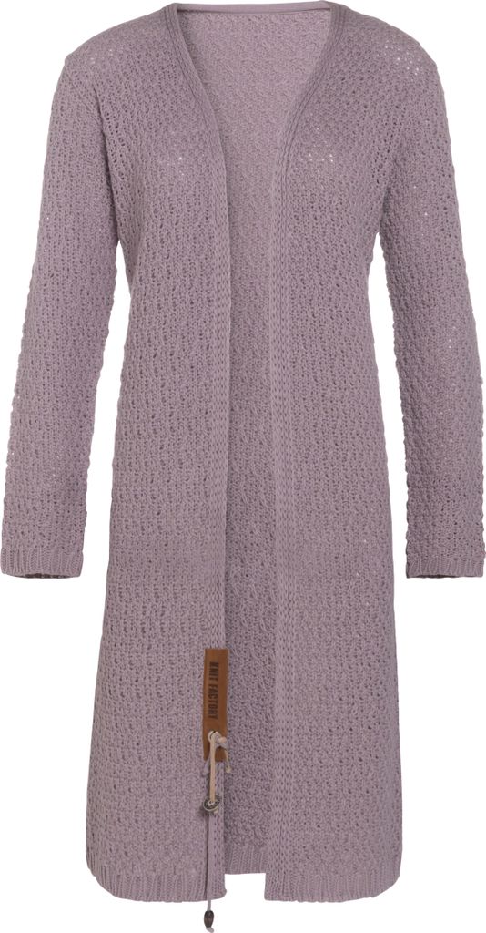 Knit Factory Luna Lange Strickjacke - Mauve - 36/38