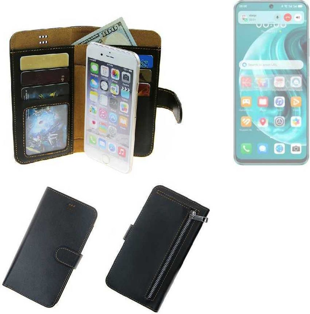 K-S-Trade Schutz Hülle kompatibel mit Huawei Nova 12i Klapphülle Case Phone cover Slim Handytasche Handy Hülle schwarz aus Kunstleder (1 Stk)