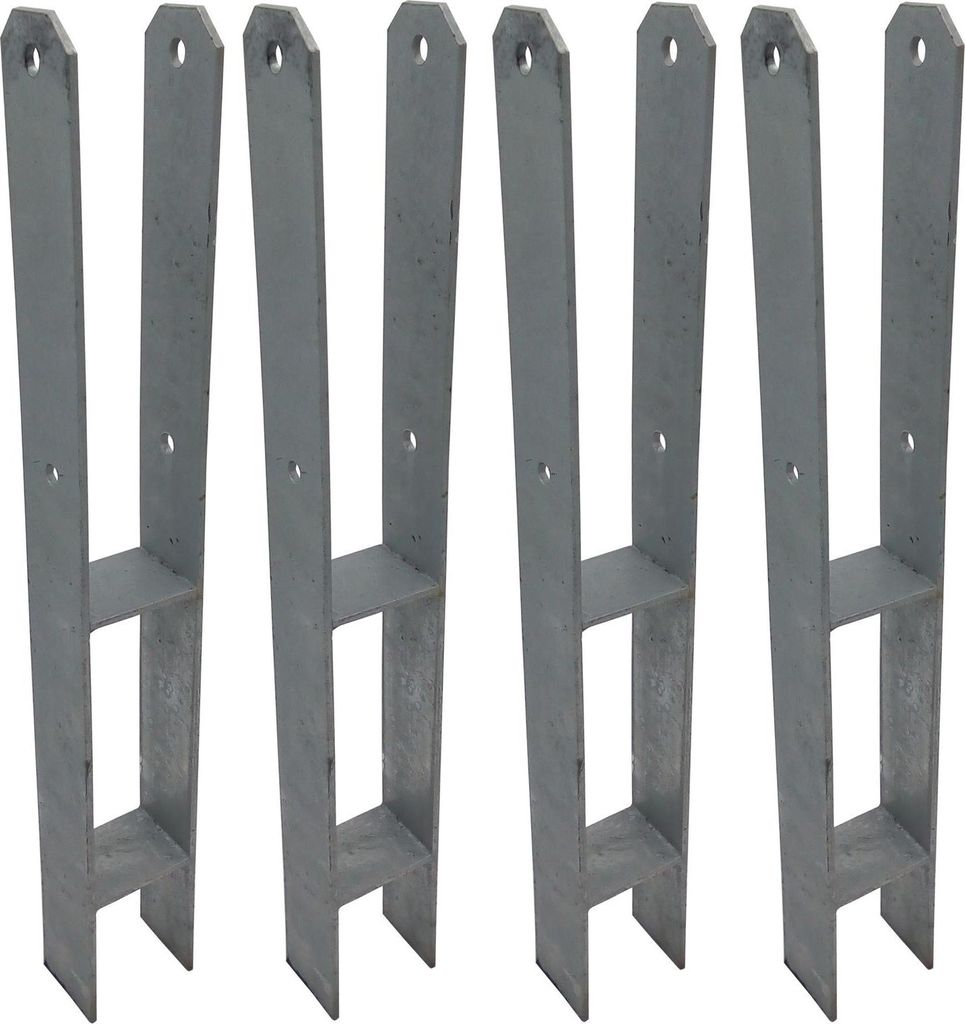 4er Set H-Anker Pfostenträger feuerverzinkt 71 x 600 mm Produktbild 