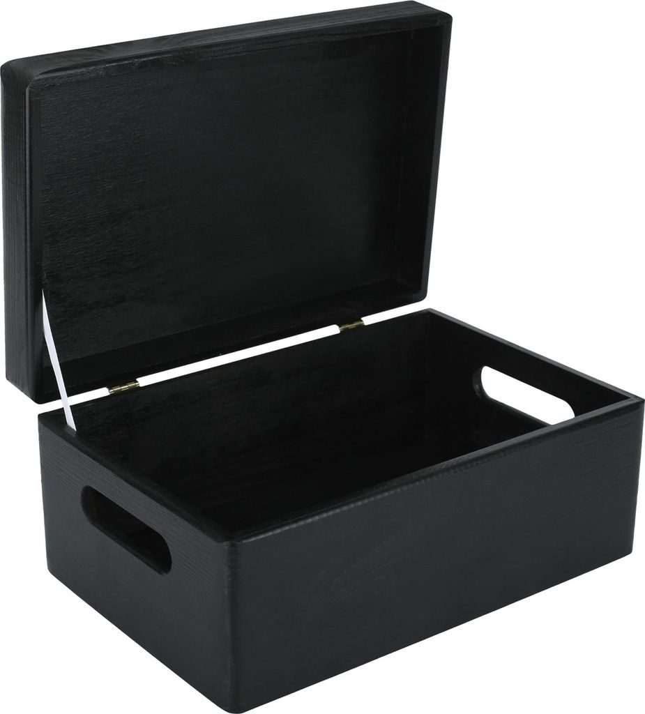 Creative Deco Boite de Rangement en Bois Noir 30 x 20 x 14 Image du produit 