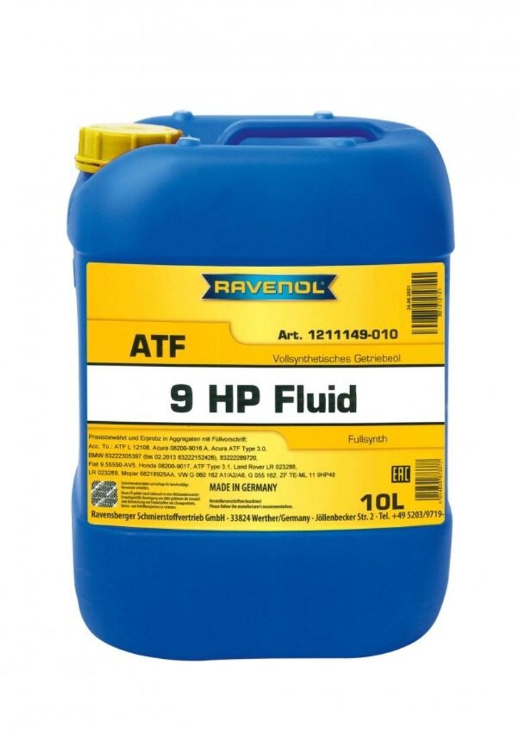 RAVENOL ATF 9HP ATF 9HP Automatikgetriebeöl Vollsynthetiköl 10L 1211149-010-01-999 für VW Crafter Kastenwagen (SY, SX) Amarok Pickup Phaeton Tou...