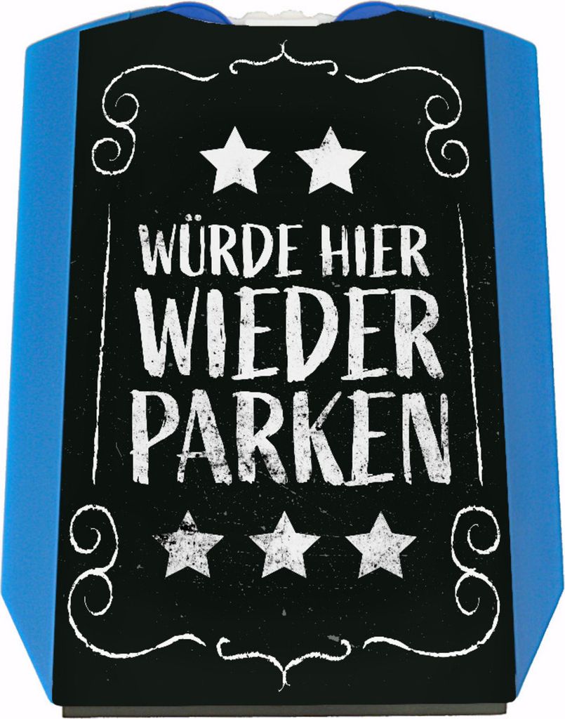 Würde hier wieder Parken Parkscheibe mit Eiskratzer und 2 Einkaufswagenchips