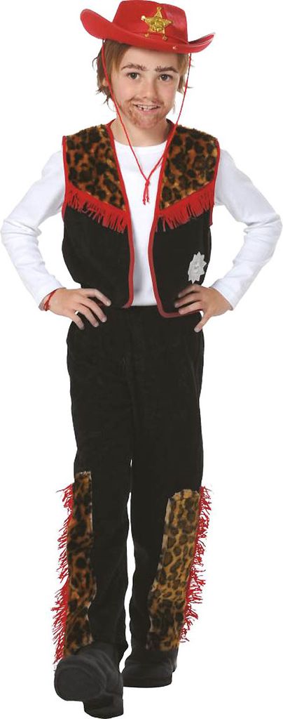 Kinder Cowboy Kostüm (Weste und Hose) Größe: 152 (10-11 Jahre)