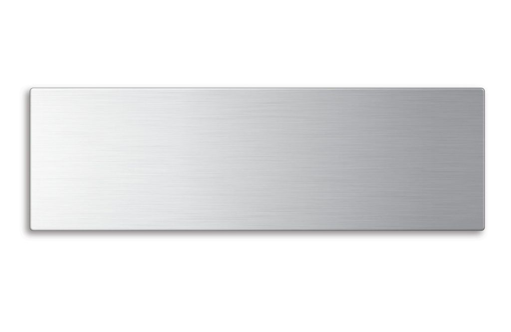 Plaque vierge en acier inoxydable brossé mat Format : 255 x Image du produit 