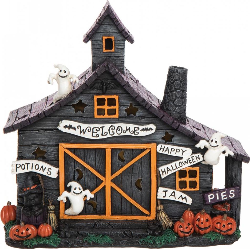 Leuchtendes Haunted Home als Spukhaus für Halloween 28cm