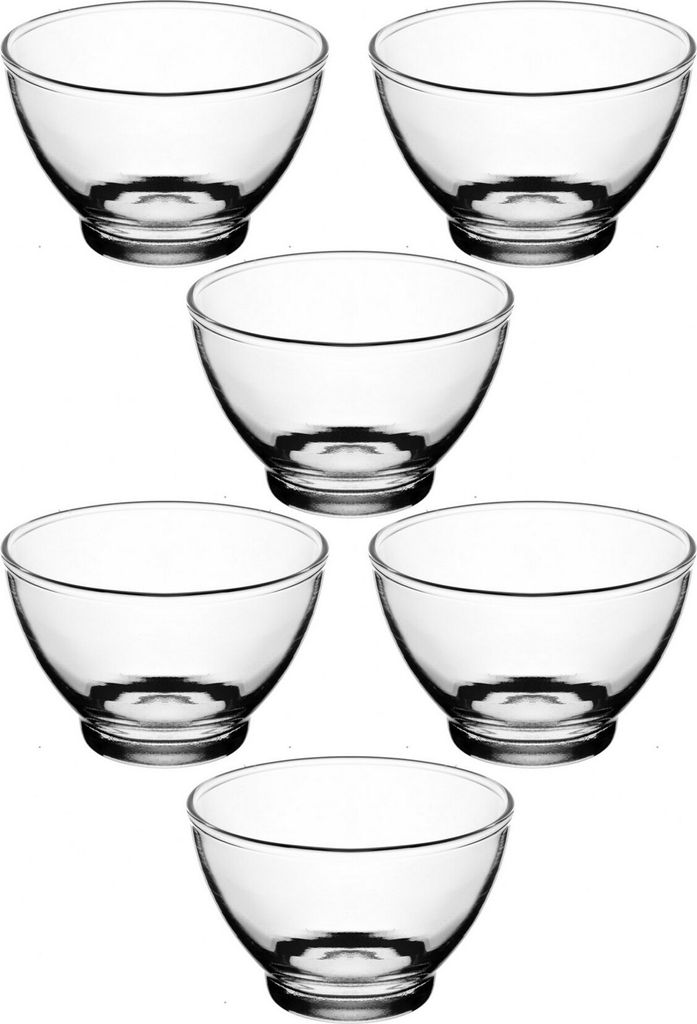 Hermia Concept, BL7347GCL, Glasschüssel-Set (6-teilig), 100 % GLAS, Transparent, 7,5 x 7,5 x 5,5 cm