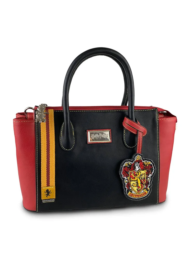 Sac à main Harry Potter Gryffondor Rouge et Or avec Blason Brodé Main