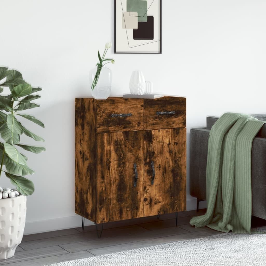 vidaXL Sideboard Räuchereiche 69,5x34x90 cm Holzwerkstoff