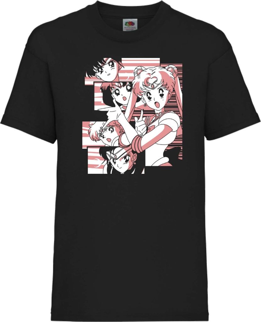 Kinder T-Shirt Sailor Anime Manga Moon 04 Sailor Mars, 12-13 Jahr - 152 / Schwarz