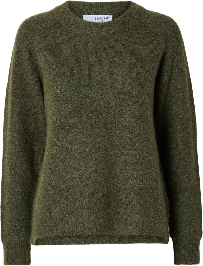 SELECTED FEMME Damen SELECTED Feinstrick Wollpullover Rundhals Strickpullover SLFLULU Größe: M
