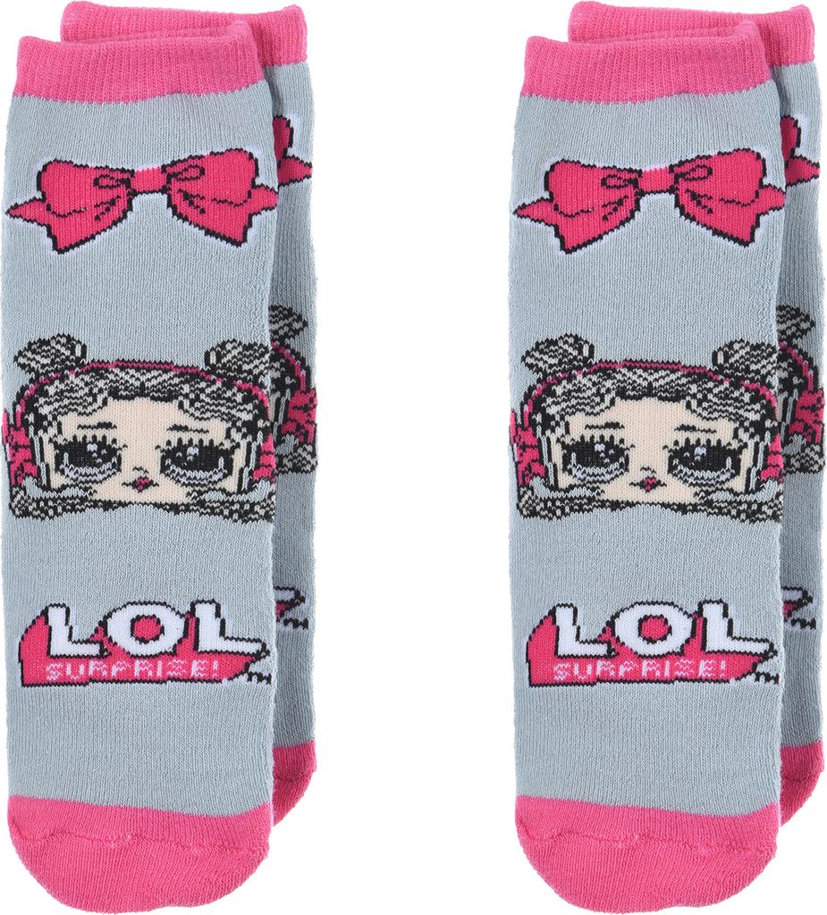 L.O.L. Surprise! Kinder Mädchen Socken 2 Paar Gumminoppen Produktbild 