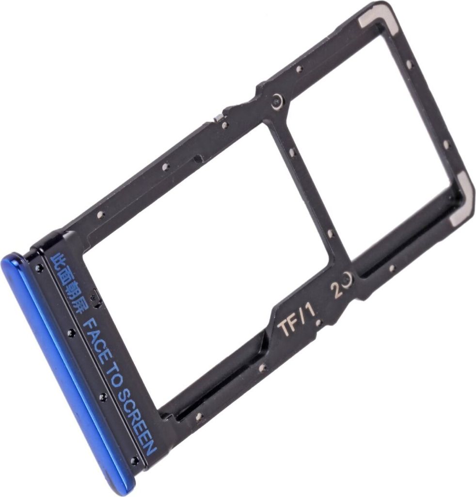 Simkartenhalter passend für Xiaomi Poco X3 Pro (M2102J20SG), Nano-SIM + micro-SD Slot, Originalersatz, Eisblau