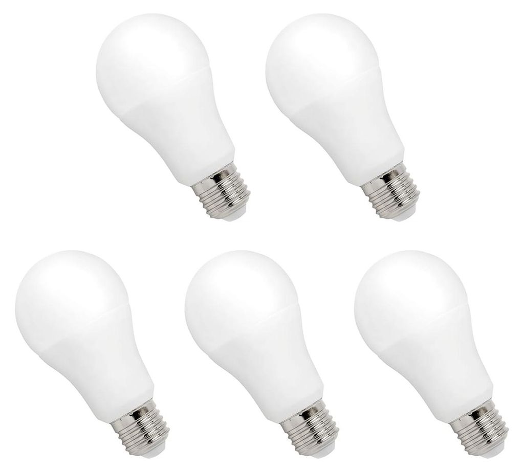 Spectrum LED-Lampe E27 11,5 W - 230 V - 1200 Lumen - 6000 K Kaltweiß - Helles Tageslicht - Energieeffizient - 5 Stück