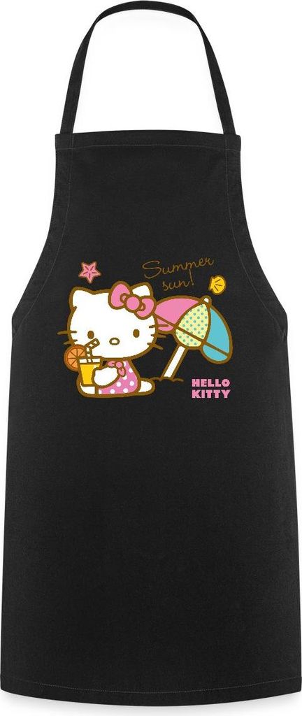 Spreadshirt Hello Kitty Am Strand Summer Sun Kochschürze, One size, Schwarz