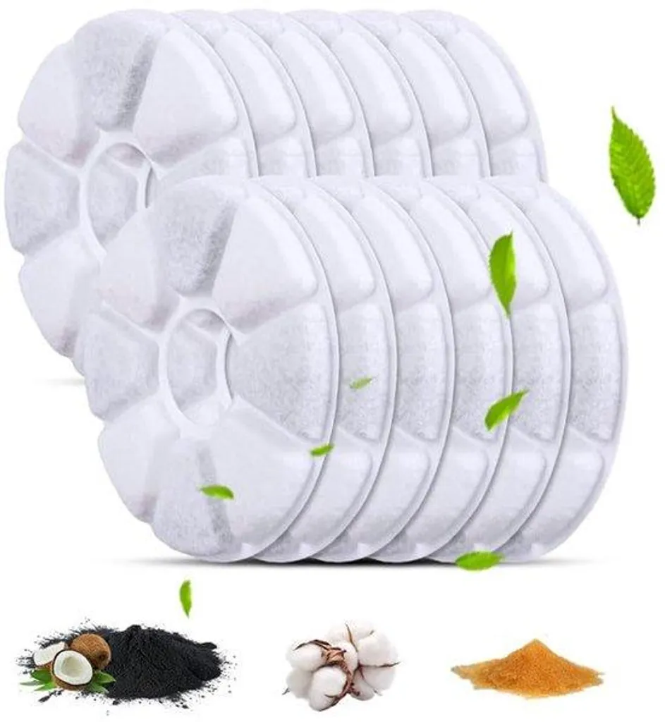 Filtre Fontaine Chat Universel 1.6L-2.5L Pack de 12 Recharges Eau