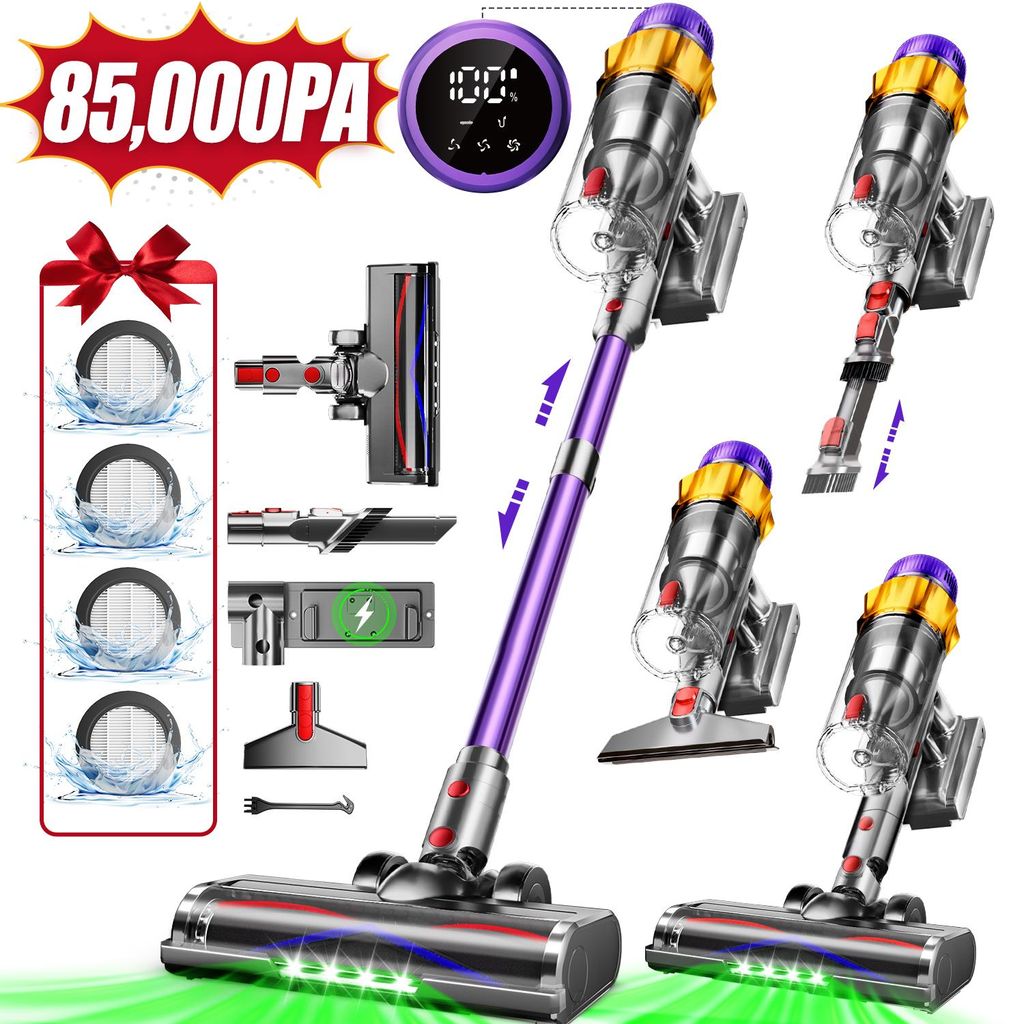 Aiibot Akku Staubsauger,85000Pa/80Mins Staubsauger Kabellos Produktbild 