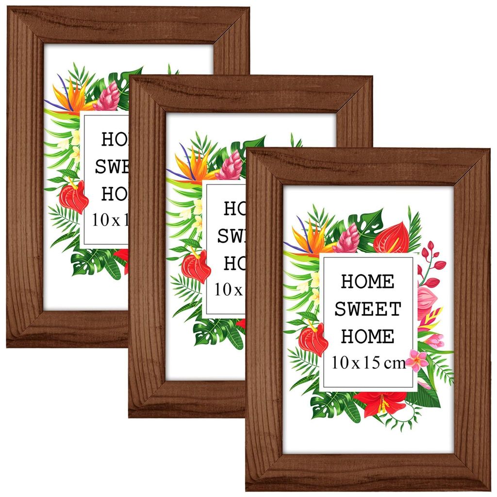 MG Design Set aus 3 Braun Bilderrahmen A6 10 x 15 cm - Aus Produktbild 