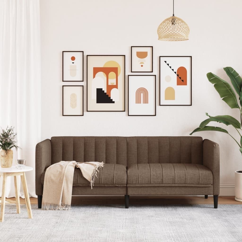 Design Sofa 2-Sitzer Braun Stoff, Schlafsofas 2024 Neu Produktbild 3