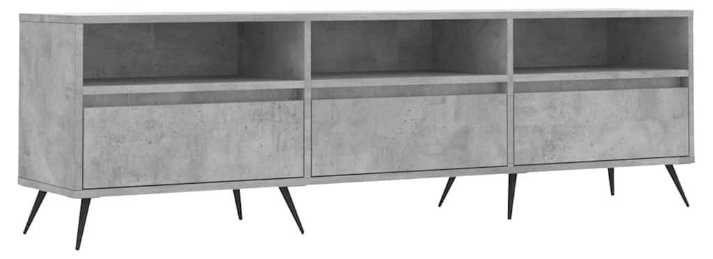 vidaXL TV-Schrank Betongrau 150x30x44,5 cm Holzwerkstoff
