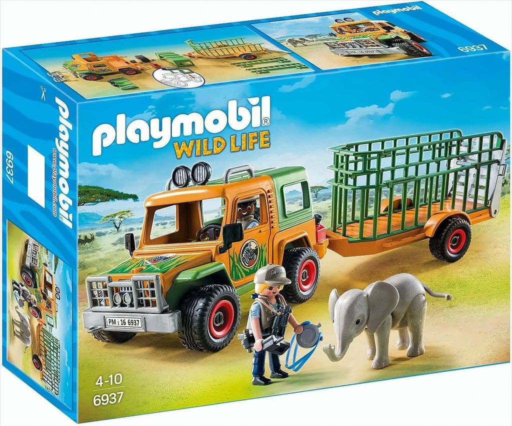 PLAYMOBIL 6937 - Rangergeländewagen mit Anhänger Produktbild 