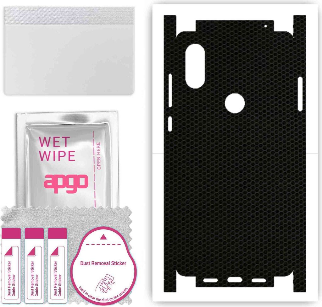 apgo Rückseite + Seiten Schutzfolie, Skin, kompatibel mit Xiaomi Mi Mix 2S, Hinten Displayschutzfolie aus Vinylfolie, kratzfest, einfache Montage ...