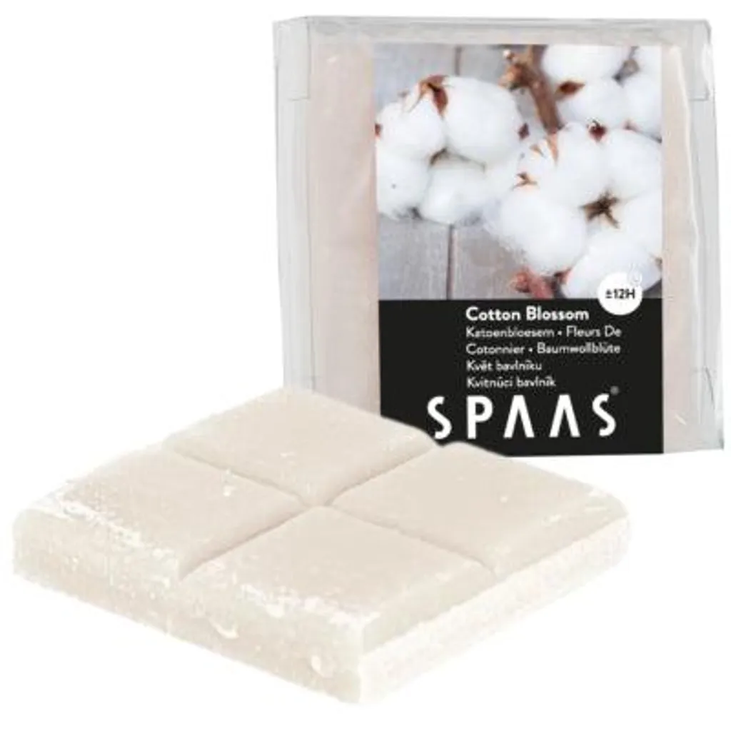 Cire à fondre Fleur de coton Spaas 24 pièces - Parfum longue durée 6,5cm