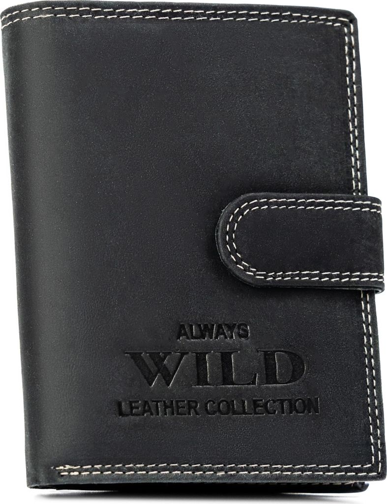 Always Wild Portemonnaie aus Leder für Männer Mara schwarz One size