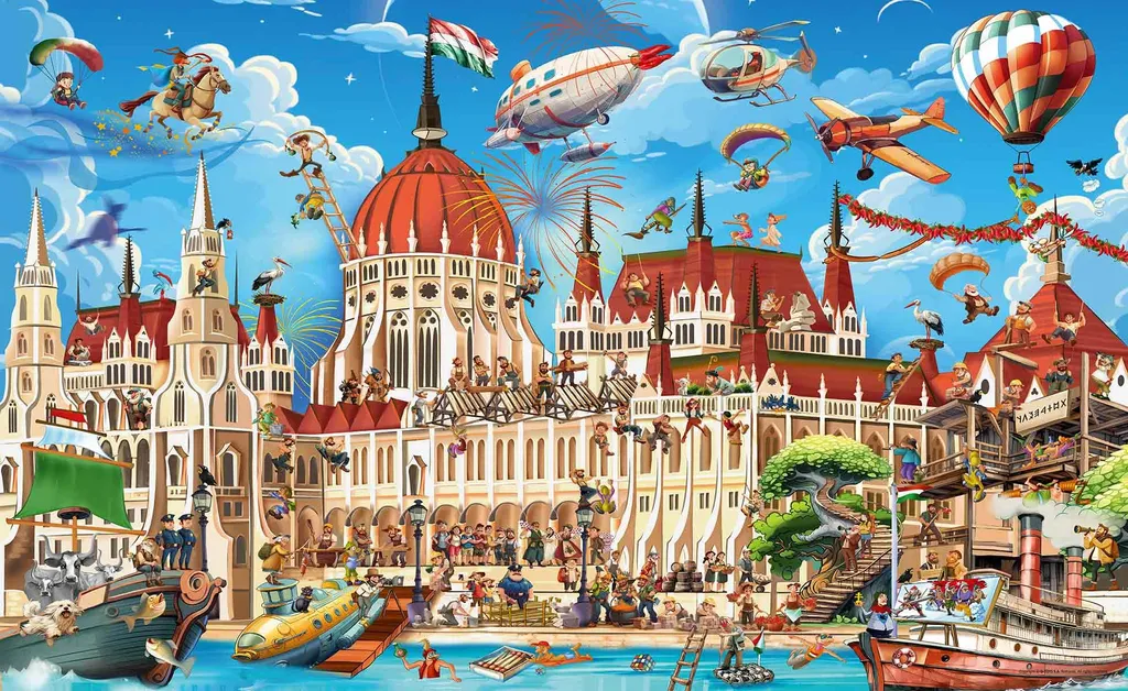 Puzzle 1000 pièces D-Toys Parlement Hongrois - Collection Architecture