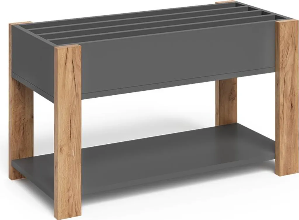 Meuble de rangement enfant Vitalispa Malia 80 cm gris et bois naturel