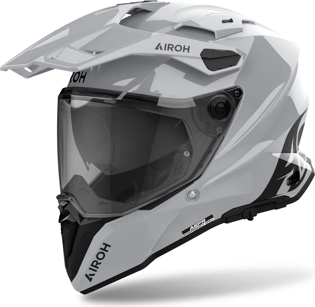 Casque Airoh Commander 2 Color Gris XS - Visière Panoramique et Fibre Composite