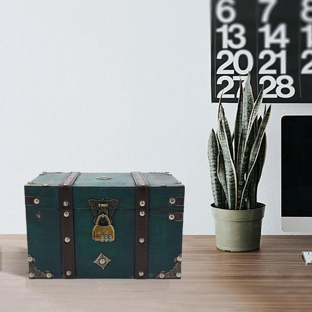 Mettez vos bijoux en sécurité avec ce coffret à code vintage vert - 3