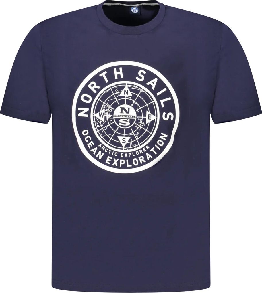 Kurzarm TShirt Rundhals Logo Druck North Sails Blau : Größe - 2XL Größe: 2XL