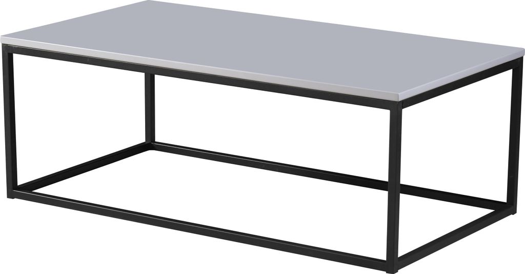 Couchtisch >Thor 2< in grau, schwarz, MDF, Metall - 110x40x60cm (BxHxT)