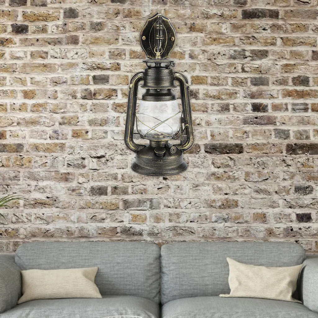 Applique LED Bronze Vintage - Éclairage Mural Rétro en Métal Travaillé - 3