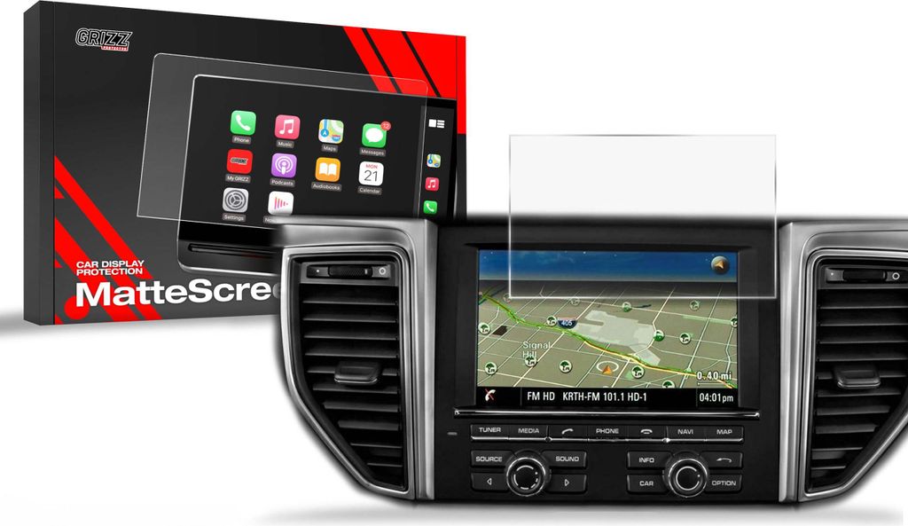 Matte Autodisplayfolie für Porsche Macan 9" (2014-2018), Grizz Protector
