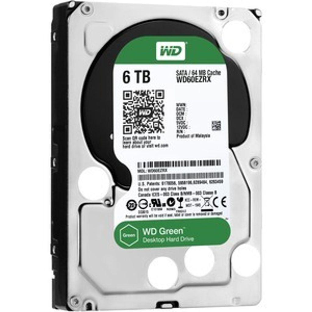 Western Digital Green 6TB WD60EZRX SATA III 64Mb Cache 7200RPM 3.5'' Zoll