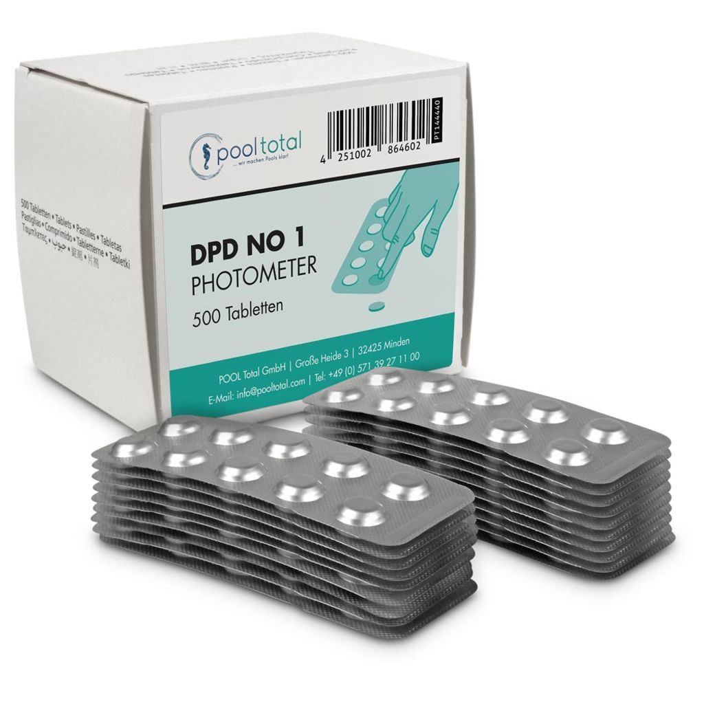 Comprimés De Test DPD3 PoolLab - Lot De 500 Pour Photomètre, Mesure Du Chlore Total