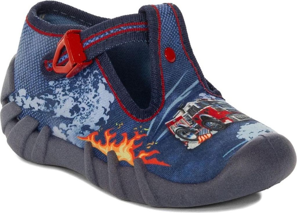 Hausschuhe Befado Speedy 110P511 blau, Feuerwehrauto