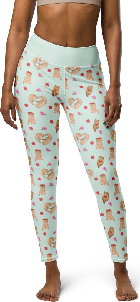 Mr. & Mrs. Panda Sporthose Otter Herz Größe XS - Türkis - Geschenk, Liebe, Seeotter, Yogaleggings, Hochzeitstag, Sport-Leggings, High-Waist-Legg...