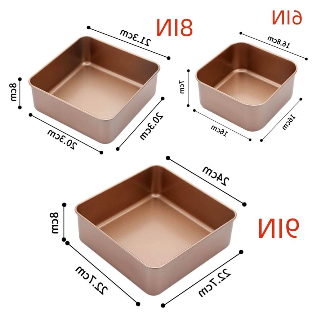 Quadratische Backform Kohlenstoffstahl für Toaster-Öfen (20,3 cm)