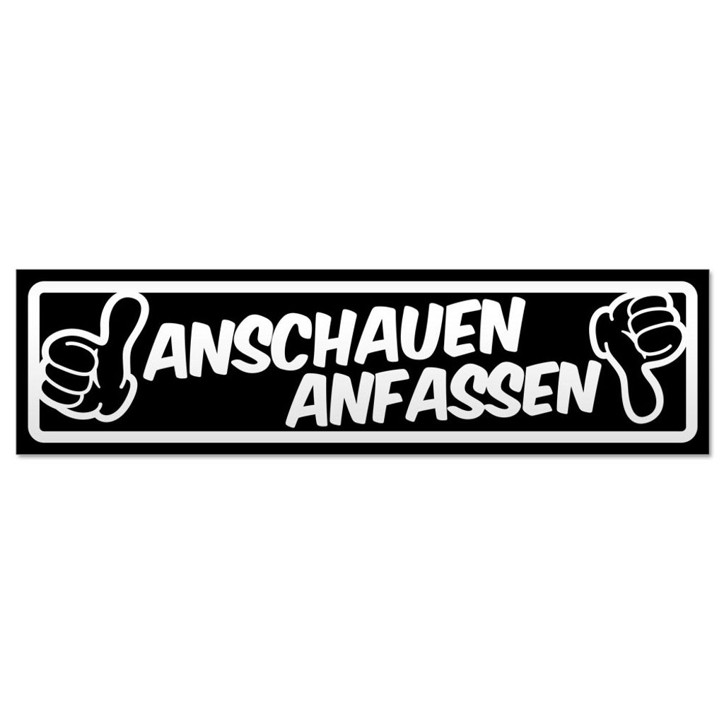 Anschauen anfassen invertiert Magnetschild Schild magnetisch