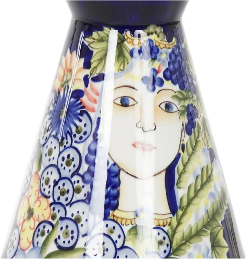 Grand Vase Décoratif Noir pour Salon et Entrée - Style Porcelaine Chic