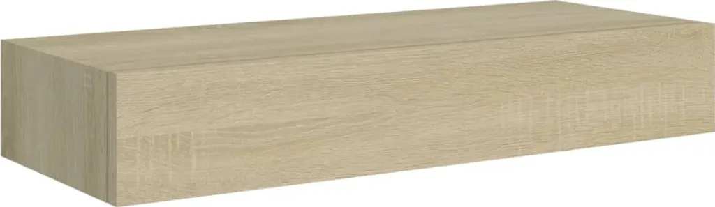 SYFAX Mensola Sospesa con Cassetto Rovere 60cm - Design Salvaspazio MDF