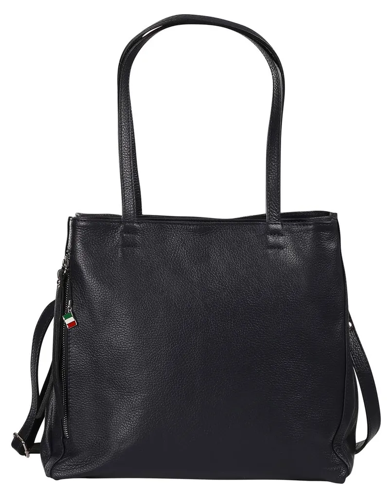 Sac à bandoulière bleu foncé en cuir idéal pour le travail et sorties